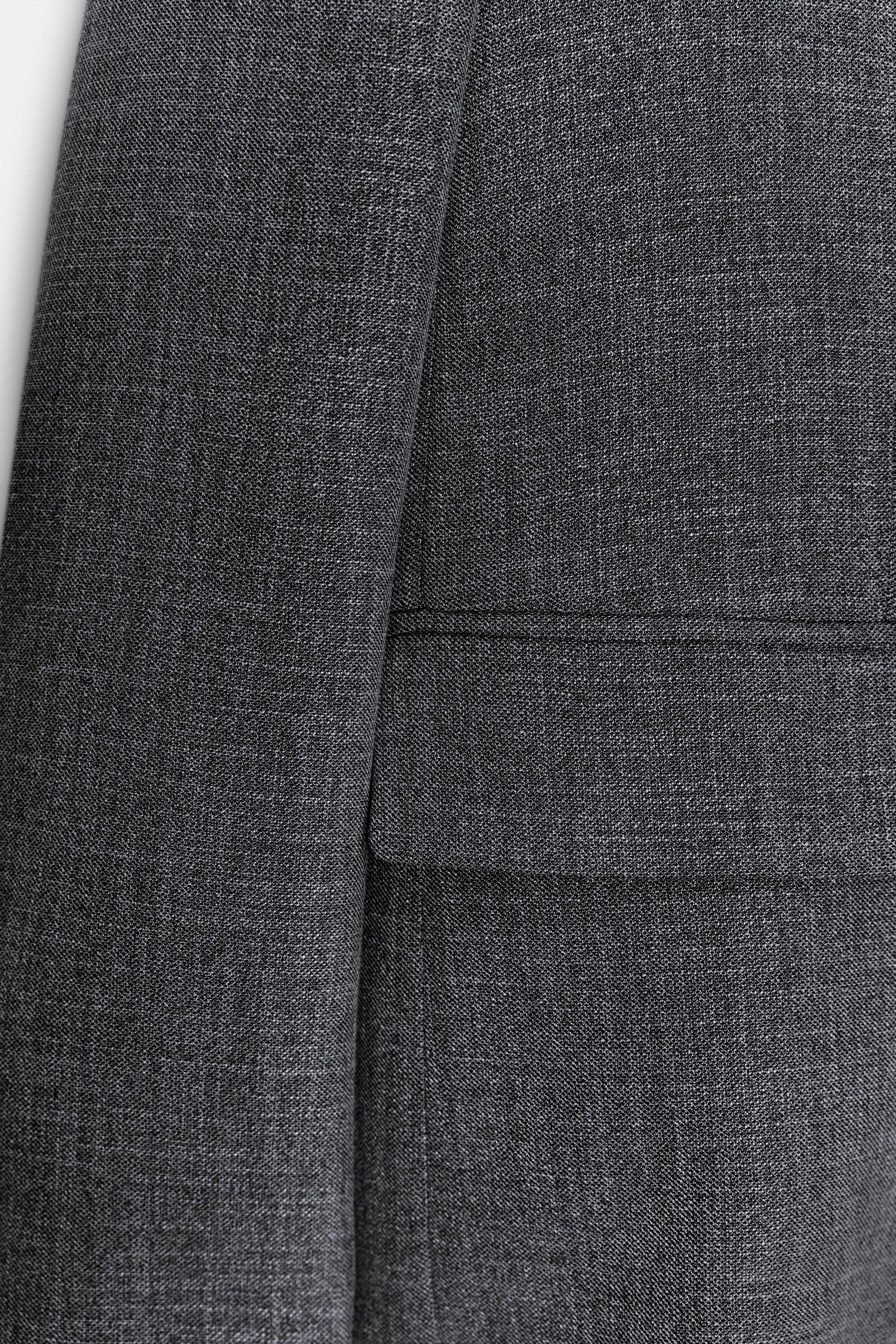 HERRINGBONE BLAZER WITH SHOULDER PADS